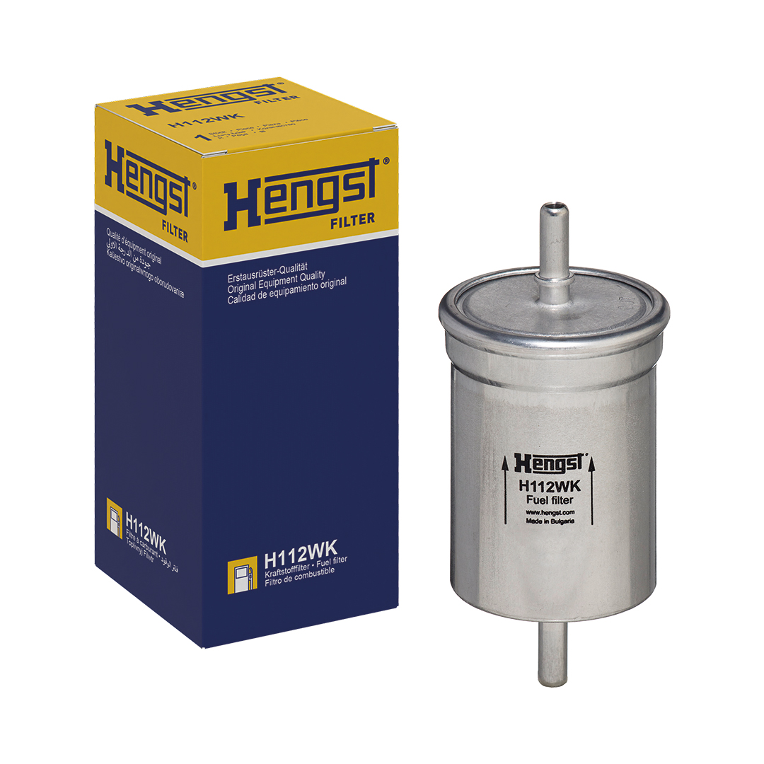 HENGST FILTER Brændstof-filter h112wk Ledningsfilter 137mm for CITROËN PEUGEOT FIAT LANCIA SMART NISSAN