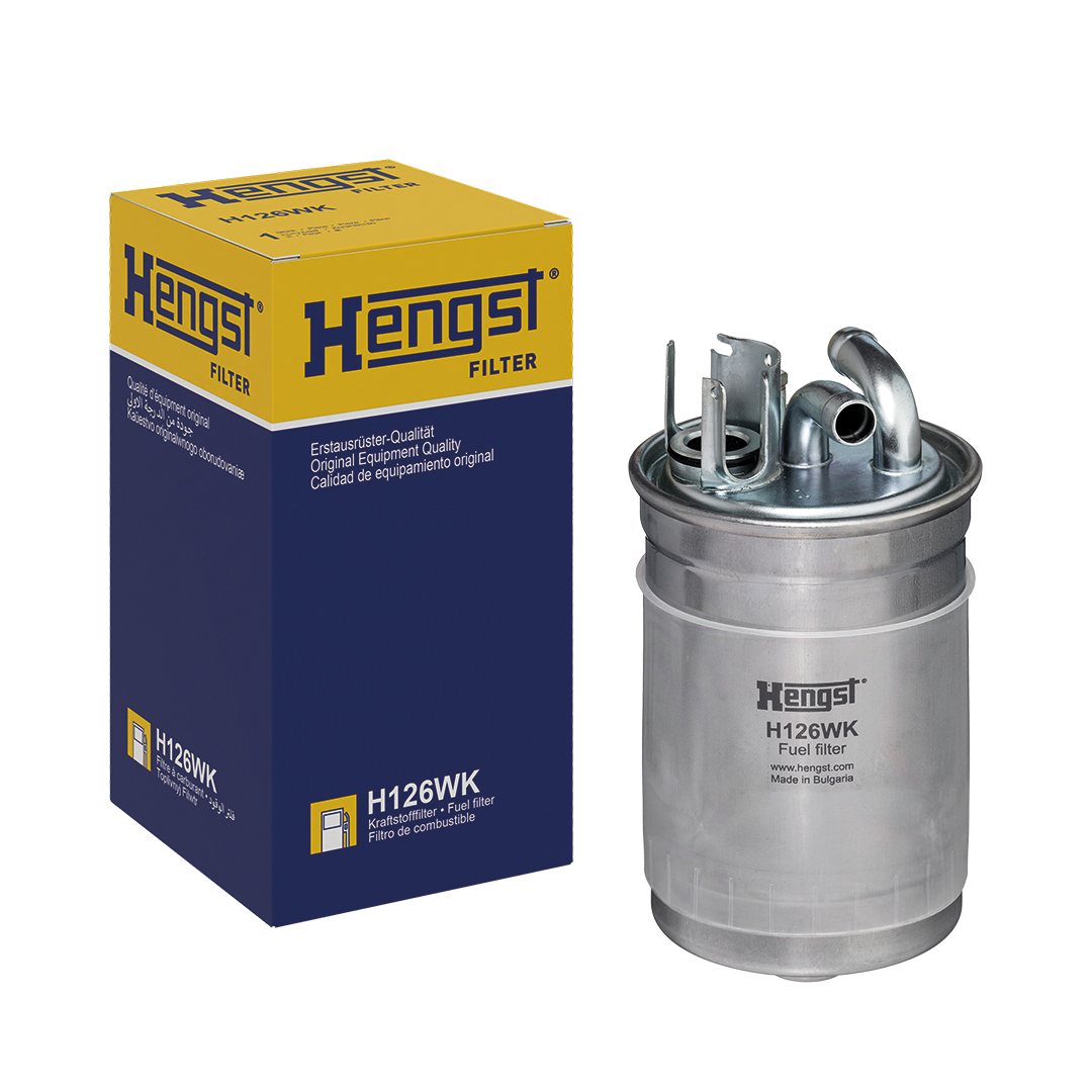 HENGST FILTER Brændstof-filter h126wk Ledningsfilter 164mm for VAG