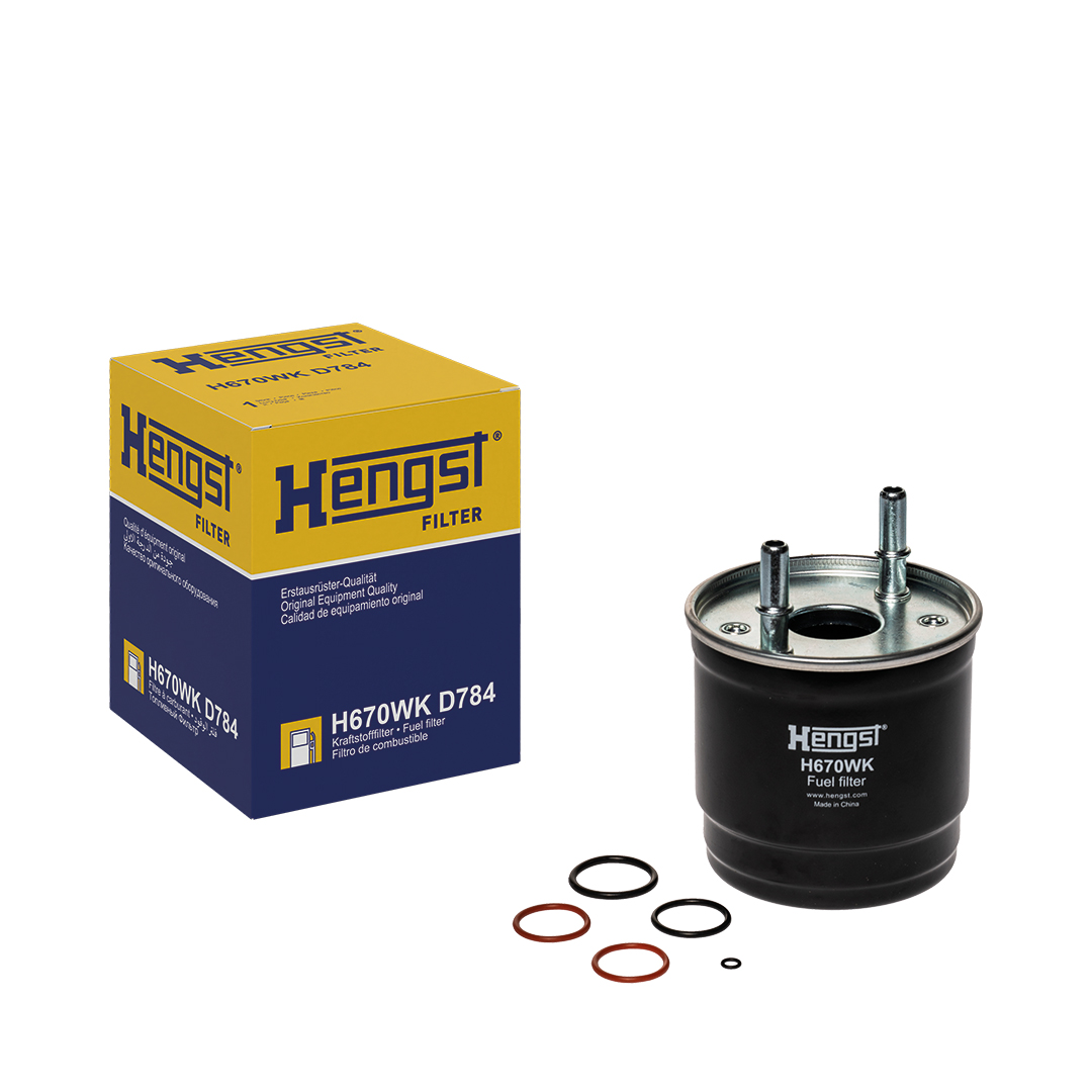 HENGST FILTER Brændstof-filter H670WK D784 Ledningsfilter 141mm for KIA