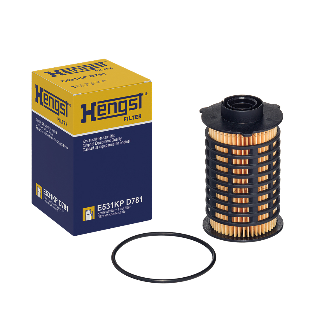 HENGST FILTER Brændstof-filter E531KP D781 Filterindsats 117mm for PEUGEOT
