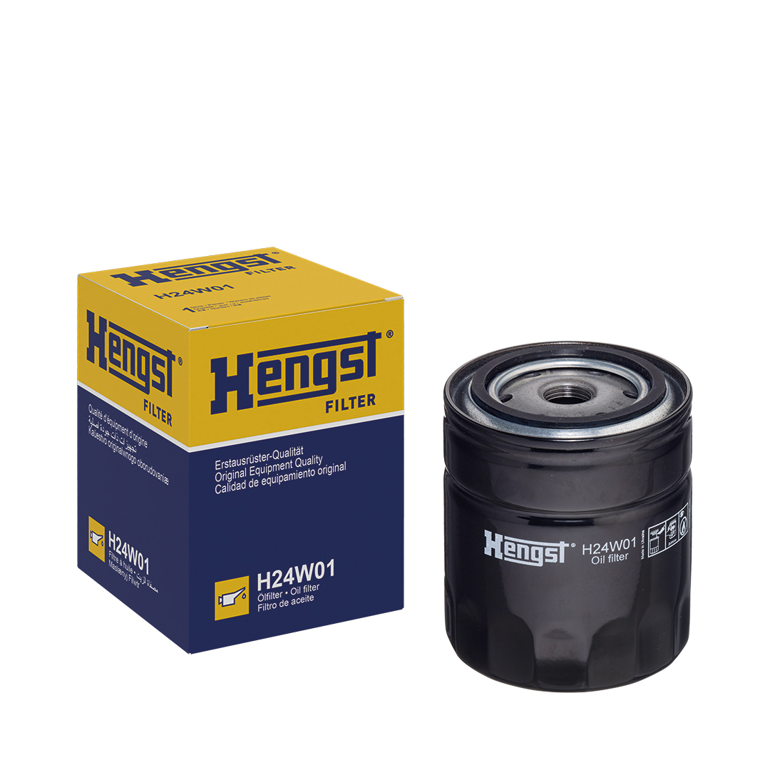 HENGST FILTER Oliefilter h24w01 Påskruet 114mm 3/4-16 UNF for FERRARI GENERAL MOTORS FIAT MAN MAZDA PEUGEOT RENAULT RENAULT TRUCKS STEYR MWM GLAS