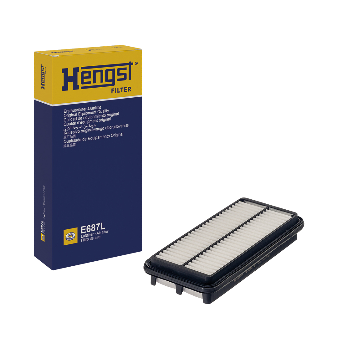 HENGST FILTER Luftfilter e687l Filterindsats 39mm for KIA