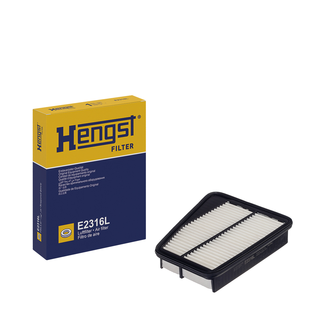 HENGST FILTER Luftfilter e2316l Filterindsats 43mm for KIA