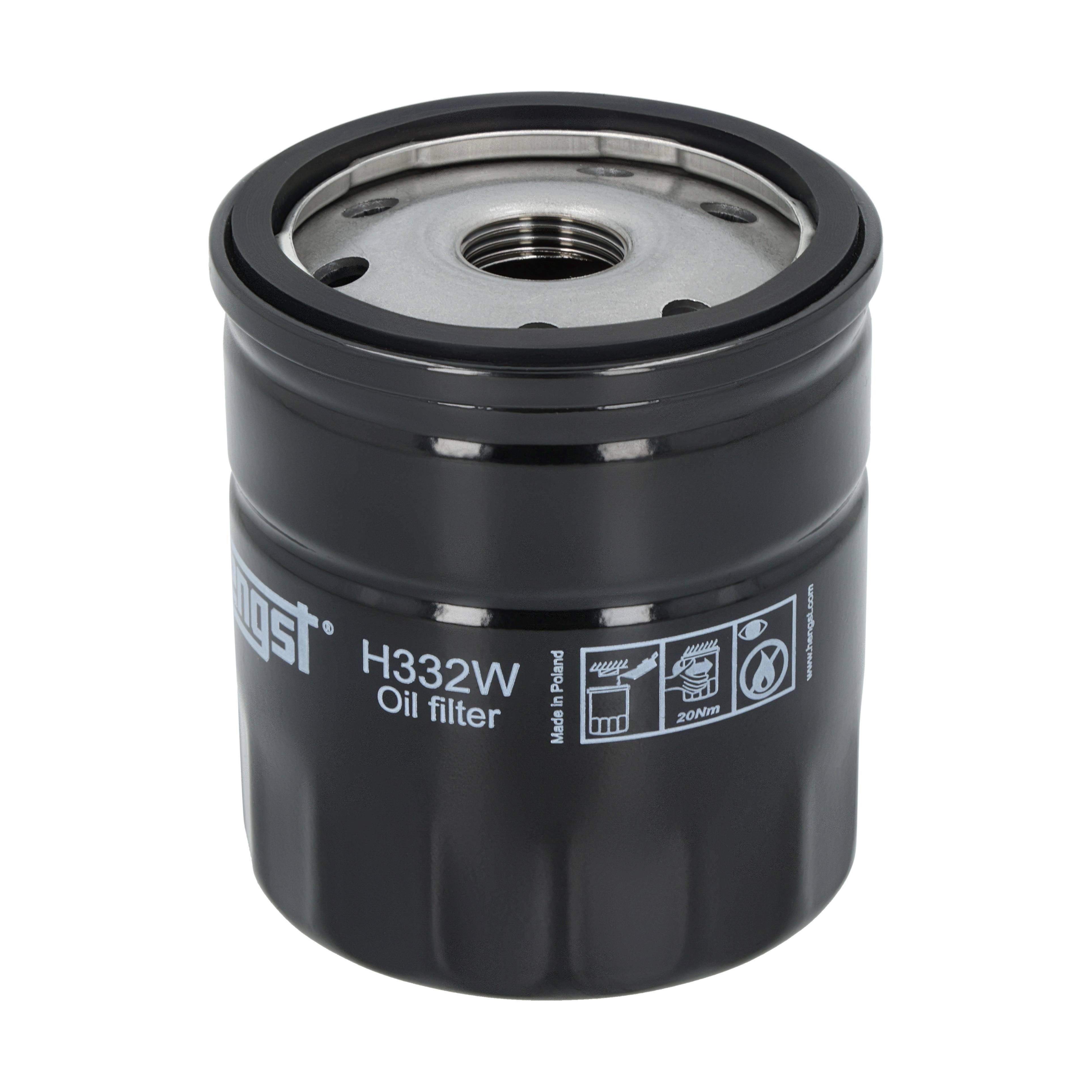 HENGST FILTER Oliefilter h332w Påskruet 89mm M20x1.5 for VAG