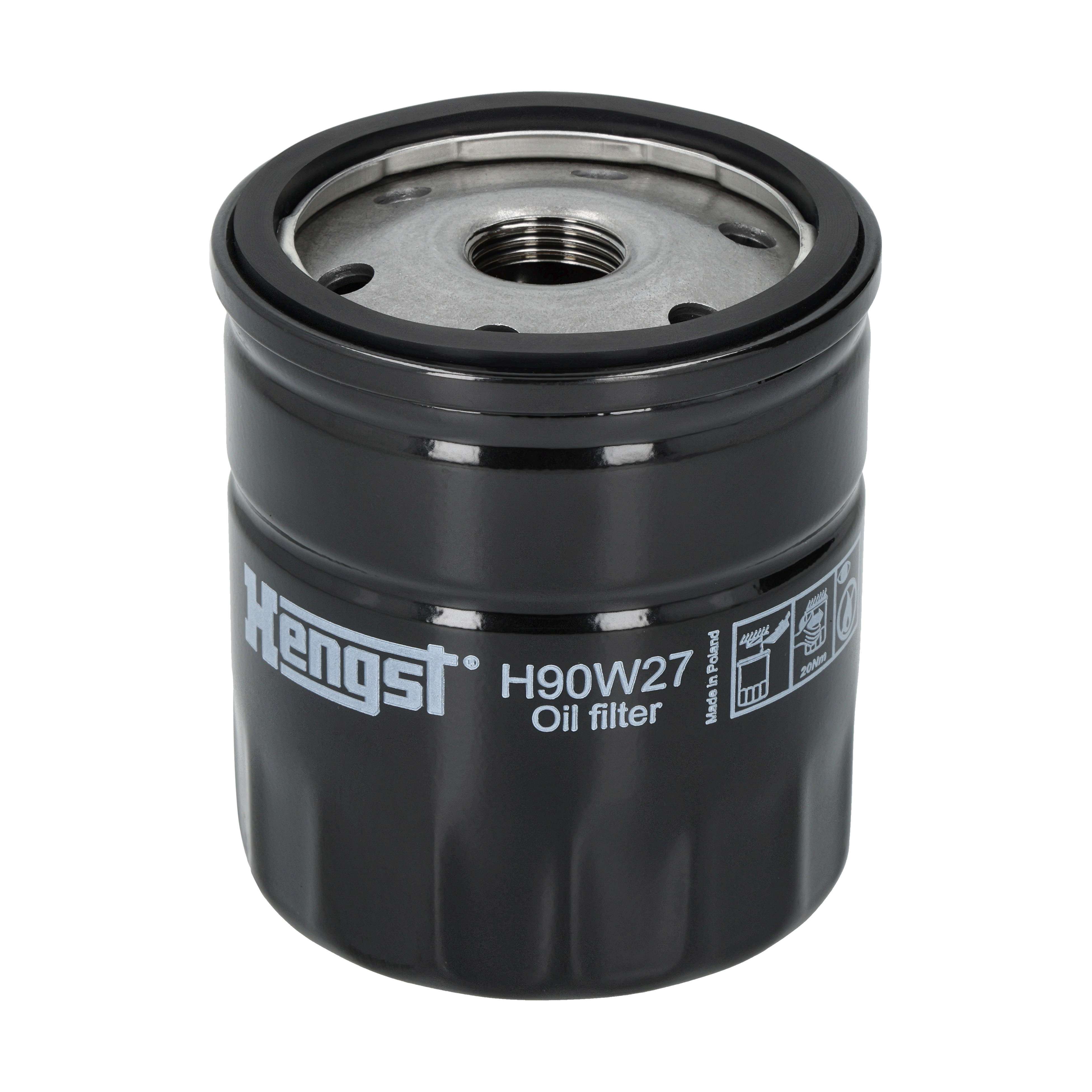 HENGST FILTER Oliefilter h90w27 Påskruet filter 87mm 3/4-16 UNF for MAZDA