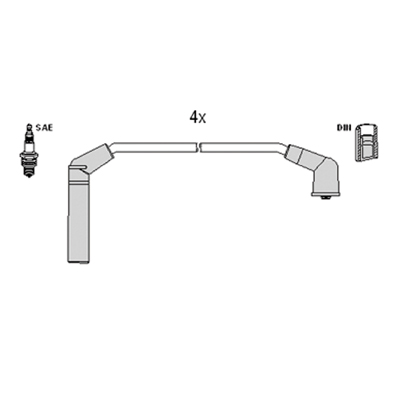 ASTEMO Tændkabelsæt 134117 for HYUNDAI KIA
