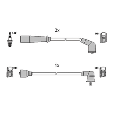 ASTEMO Tændkabelsæt 134120 for DAEWOO