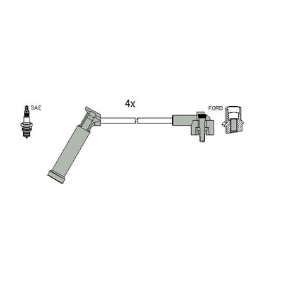ASTEMO Tændkabelsæt 134124 for FORD