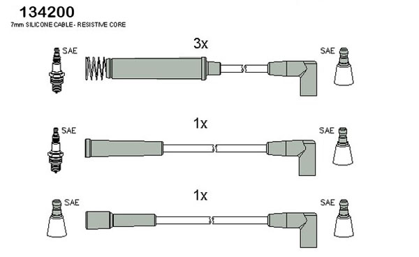 ASTEMO Tændkabelsæt 134200 for DAEWOO
