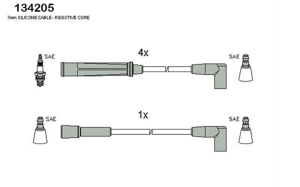 ASTEMO Tændkabelsæt 134205 for OPEL