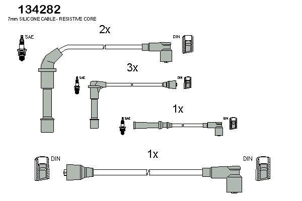 ASTEMO Tændkabelsæt 134282 for TOYOTA