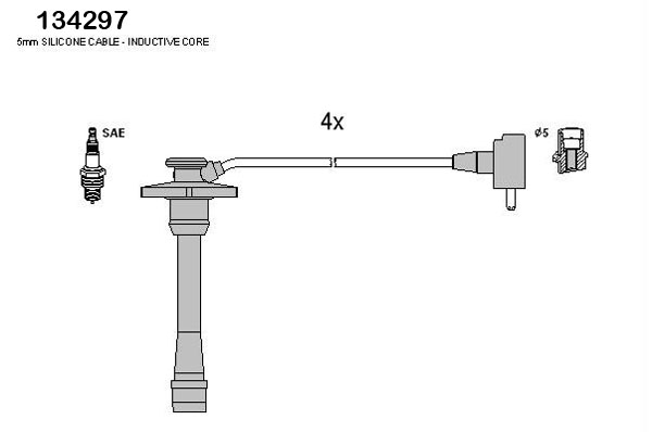 ASTEMO Tændkabelsæt 134297 for TOYOTA