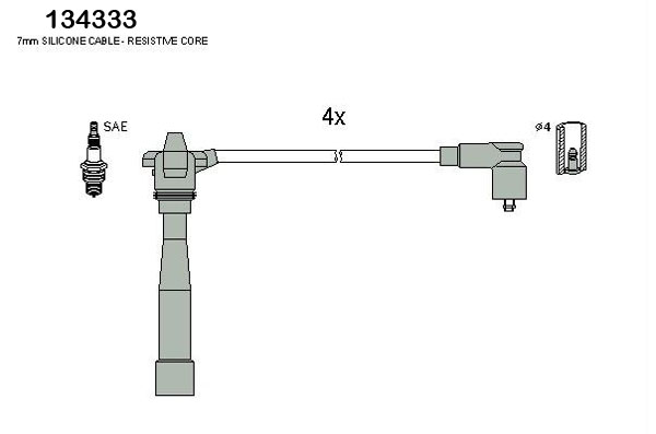 ASTEMO Tændkabelsæt 134333 for LANCIA FIAT