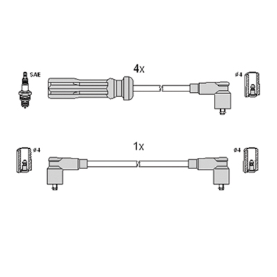 ASTEMO Tændkabelsæt 134548 for VOLVO