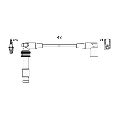ASTEMO Tændkabelsæt 134759 for OPEL CHEVROLET
