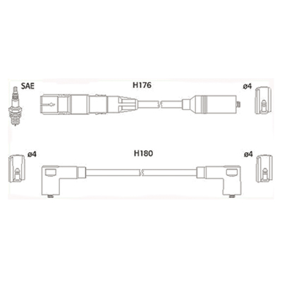 ASTEMO Tændkabelsæt 134766 for VW