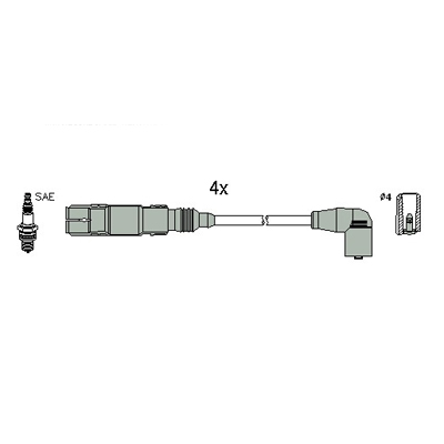 ASTEMO Tændkabelsæt 134793 for VW