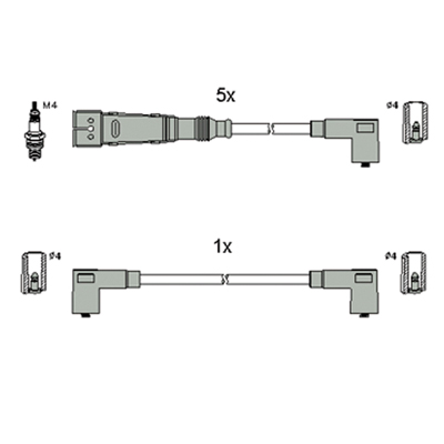 ASTEMO Tændkabelsæt 134810 for VW
