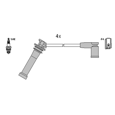 ASTEMO Tændkabelsæt 134955 for MAZDA