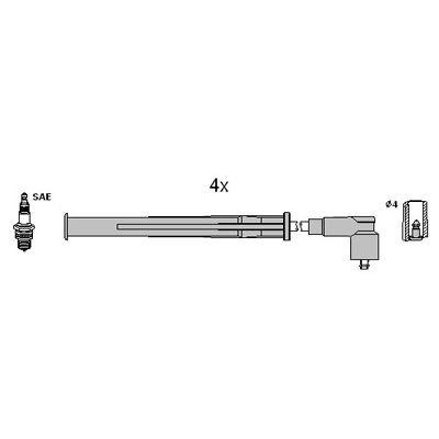 ASTEMO Tændkabelsæt 134956 for RENAULT
