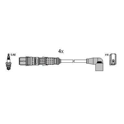 ASTEMO Tændkabelsæt 134959 for VW