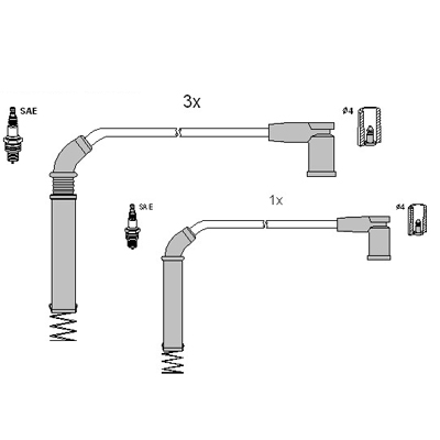 ASTEMO Tændkabelsæt 134964 for FORD