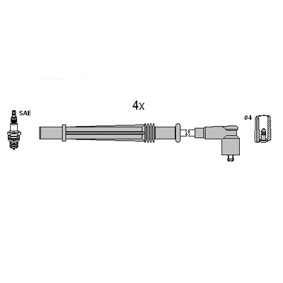 ASTEMO Tændkabelsæt 134968 for RENAULT