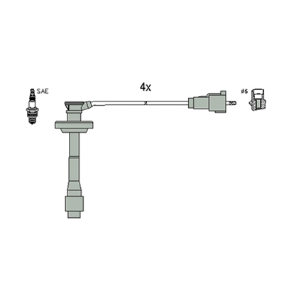 ASTEMO Tændkabelsæt 134971 for TOYOTA
