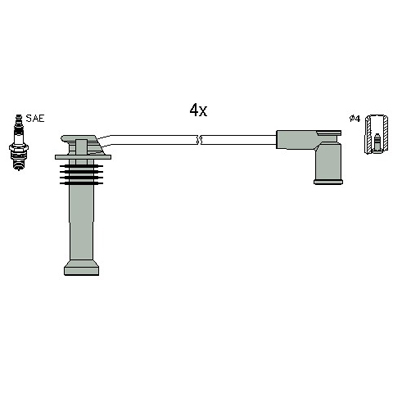 ASTEMO Tændkabelsæt 134988 for FORD VOLVO