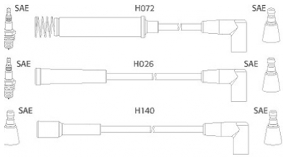 ASTEMO Tændkabelsæt 134202 for OPEL