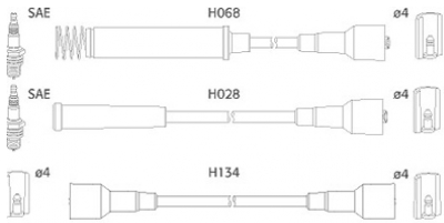ASTEMO Tændkabelsæt 134203 for OPEL