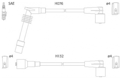 ASTEMO Tændkabelsæt 134246 for OPEL