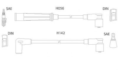 ASTEMO Tændkabelsæt 134439 for VOLVO RENAULT