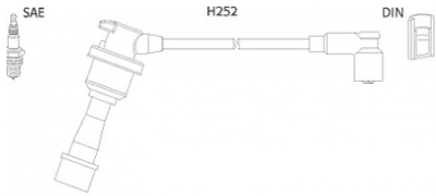 ASTEMO Tændkabelsæt 134480 for KIA MITSUBISHI HYUNDAI