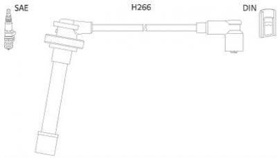 ASTEMO Tændkabelsæt 134521 for NISSAN