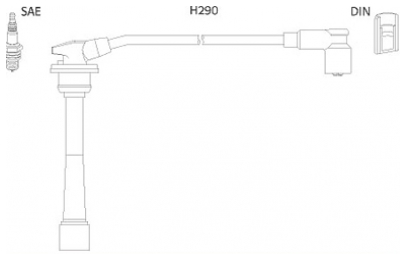 ASTEMO Tændkabelsæt 134528 for KIA HYUNDAI