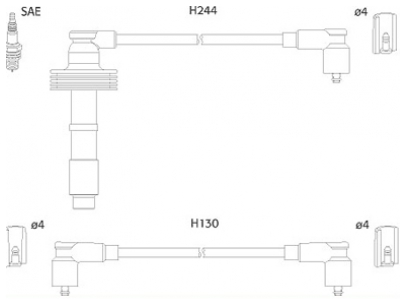 ASTEMO Tændkabelsæt 134549 for VOLVO