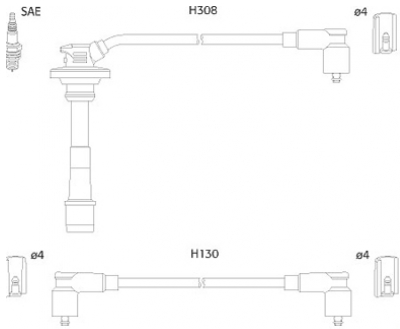 ASTEMO Tændkabelsæt 134562 for TOYOTA