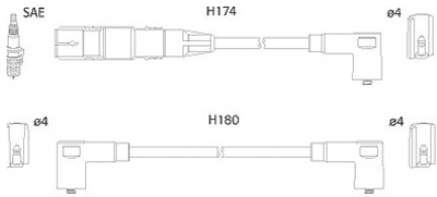 ASTEMO Tændkabelsæt 134808 for VW