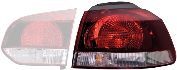 HELLA Baglygte 2SD 009 922-131 WY21W venstre for VW