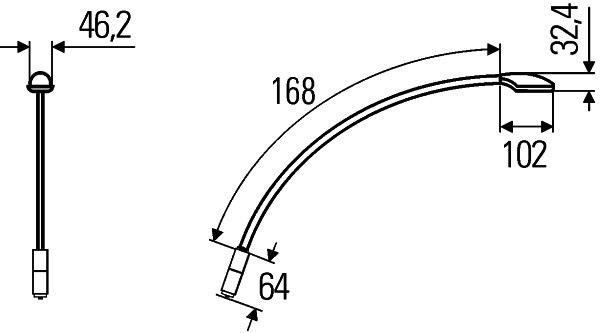 HELLA Læselampe 2ja346720081 LED på indersiden