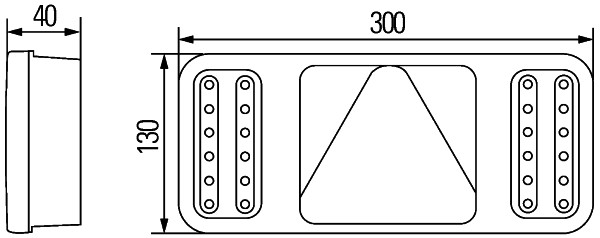 HELLA Baglygte 2vp345900021 LED højre for DAF