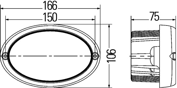 HELLA Arbejdsprojektør 1ga996661021 LED