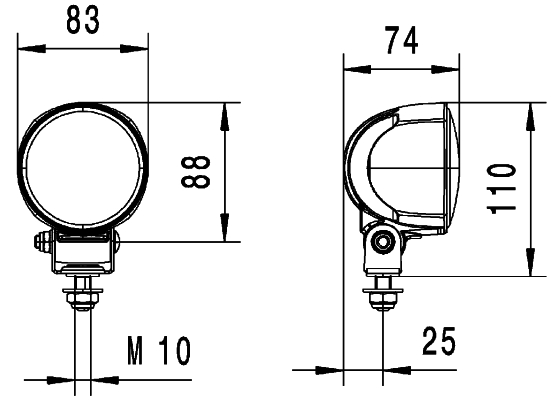 HELLA Arbejdsprojektør 1g0996576041 LED