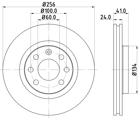 DON Bremseskive pcd12202 256mm 24mm for OPEL VAUXHALL DAEWOO