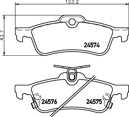 DON Bremseklodser pcp1444 for DAIHATSU TOYOTA