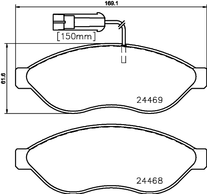 DON Bremseklodser pcp1639 for CITROËN PEUGEOT FIAT OPEL