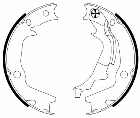 TEXTAR Bremsebakkesæt, parkeringsbremse 91075400 for HYUNDAI