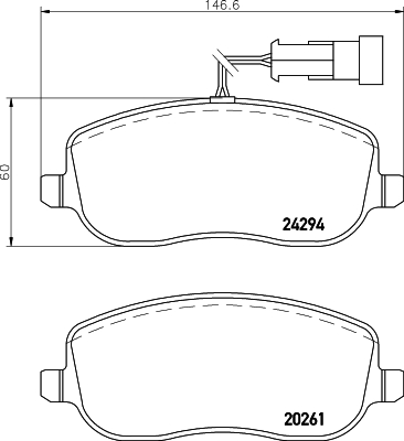DON Bremseklodser pcp1560 for FIAT