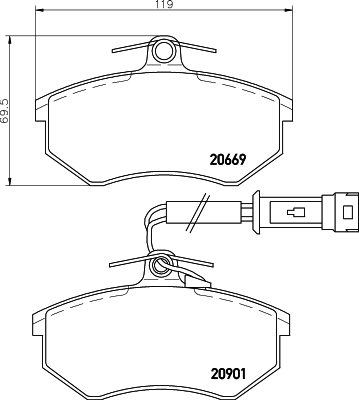 DON Bremseklodser pcp1322 for ZHONGHUA (BRILLIANCE) VW CHERY